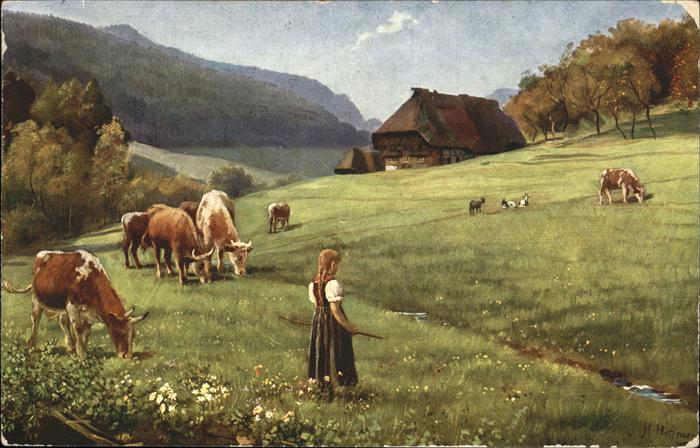 Hoffmann Heinrich Nr. 179 Weidende Herde