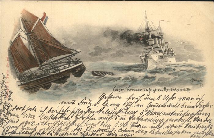 Schiffe Ships Navires Kaper Kreuzer