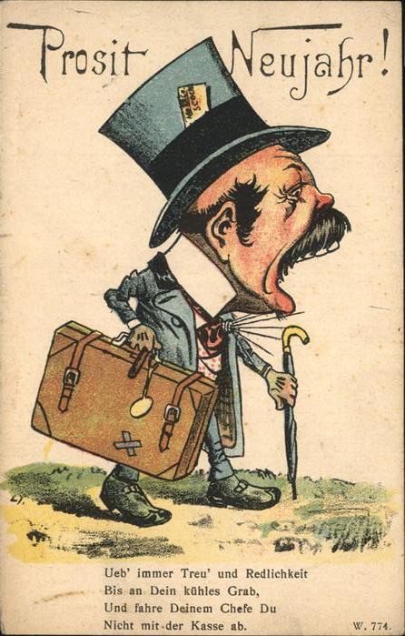 Neujahr Zylinder Koffer