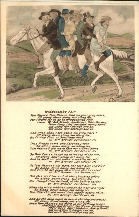 Widcombe Widdecombe Fair Pferd Reiter Spruch