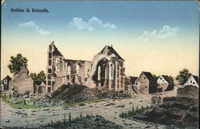 Boisselles Ovillers Zerstörung Kirche