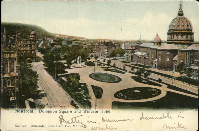 Montreal Quebec Dominion Square Windsor Hotel