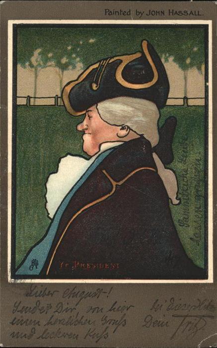 Kuenstlerkarte John Hassall ye President