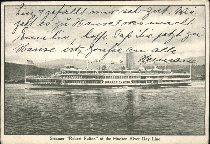 Dampfer Binnenschifffahrt Robert Fulton Hudson River