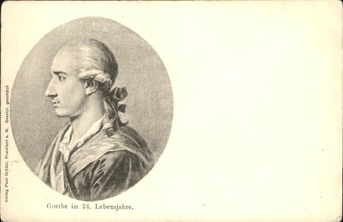 Goethe Johann Wolfgang von im 24. Lebensjahr