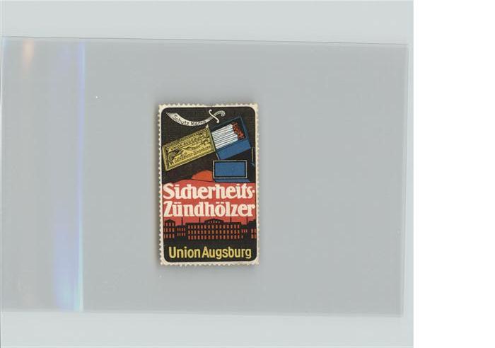 Werbung Sicherheitszündhölzer Union Augsburg