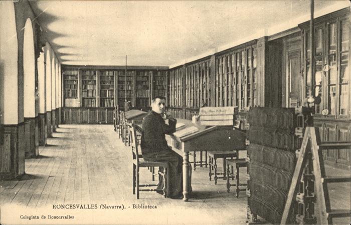 Bibliothek Library Roncesvalles Navarra