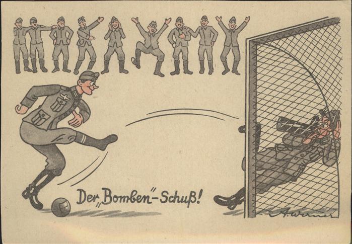 Militaria Humor Fussball A Werner