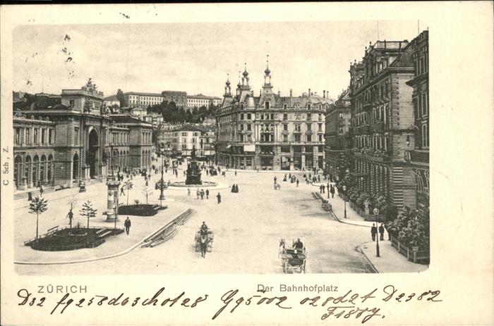 Zuerich Bahnhofplatz Kutsche