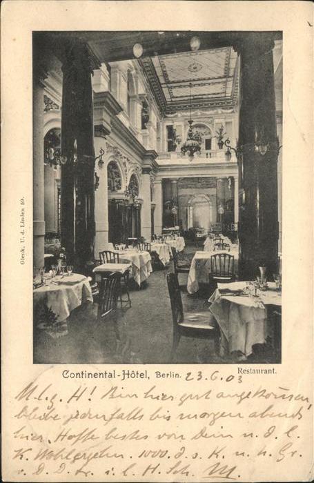 Berlin Hotel Continental Restaurant