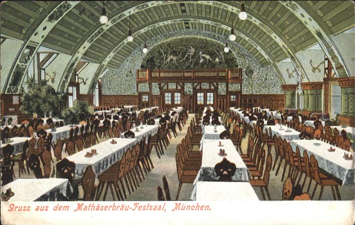 Muenchen Bayern Mathaeserbraeu Festsaal