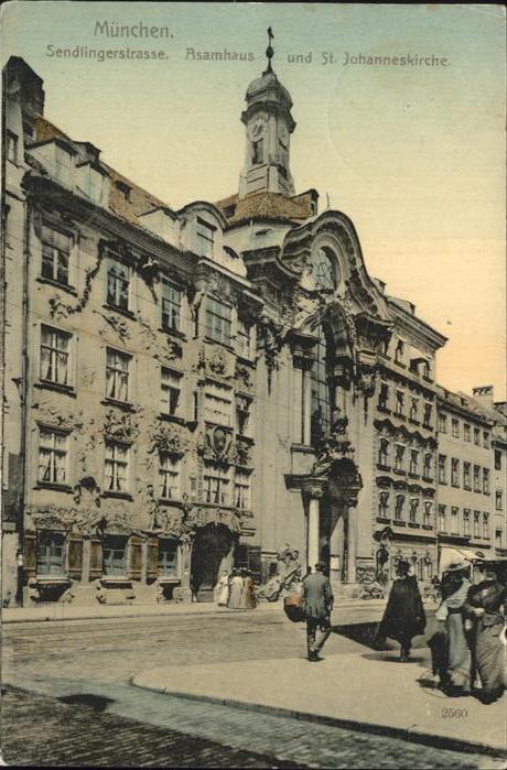 Muenchen Bayern Asamhaus St. Johanneskirche Sendlingerstrasse