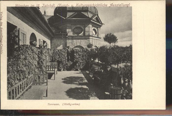 Muenchen Bayern Terrasse Methgarten