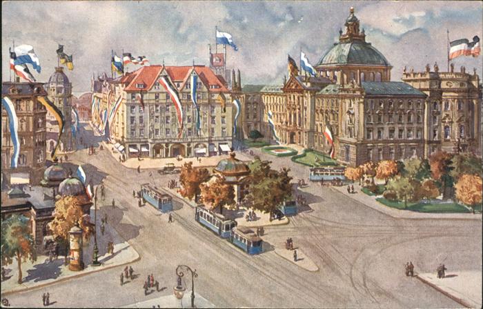 Muenchen Künstlerkarte Karlsplatz