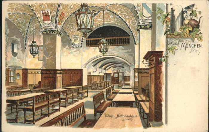 Muenchen Königl. Hofbräuhaus innen