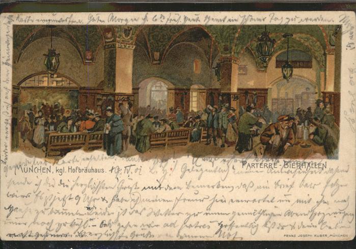 Muenchen Hofbräuhaus Künstlerkarte