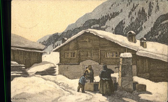 Schlatter E.E. Dorfbrunnen Winter