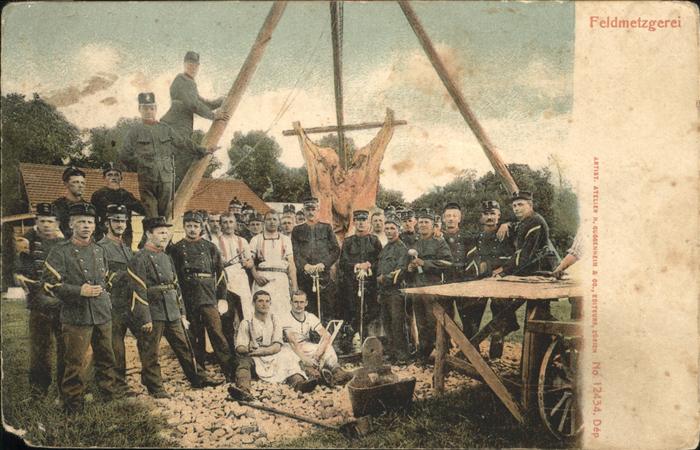 Militaria Feldkueche Field Kitchen Cuisn Feldmetzgerei
