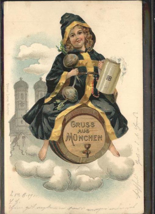 Muenchner Kindl Bierfass Bierkrug