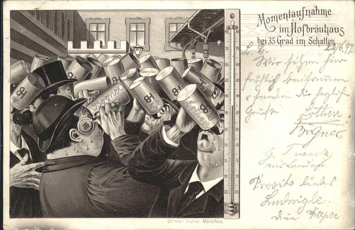 Hofbraeuhaus Muenchen Bier Thermometer