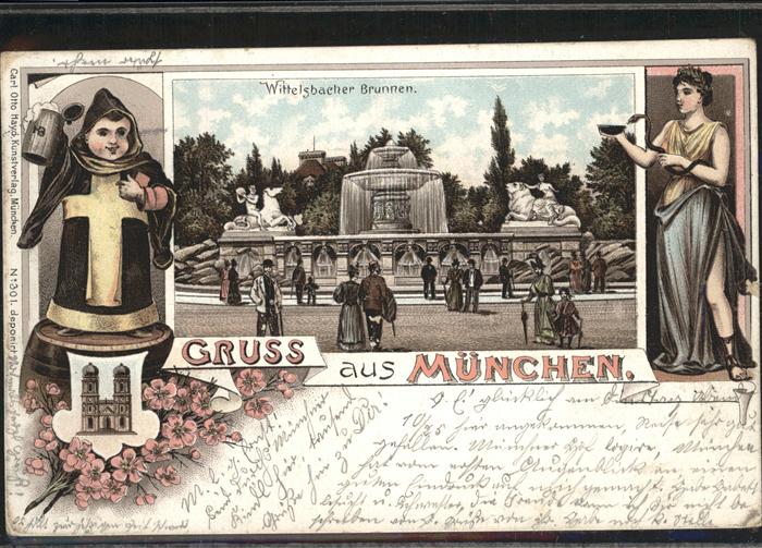 Muenchner Kindl Wittelsbacher Brunnen