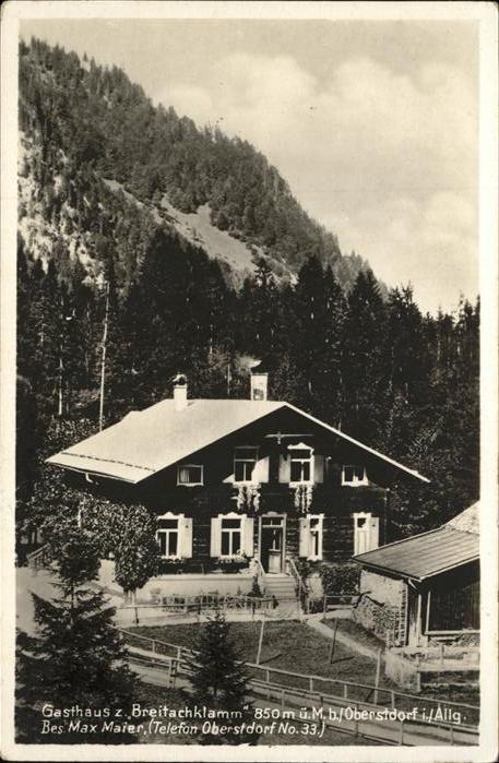 OBERSTDORF Bayern Gasthaus zur Breitachklamm Max Maier