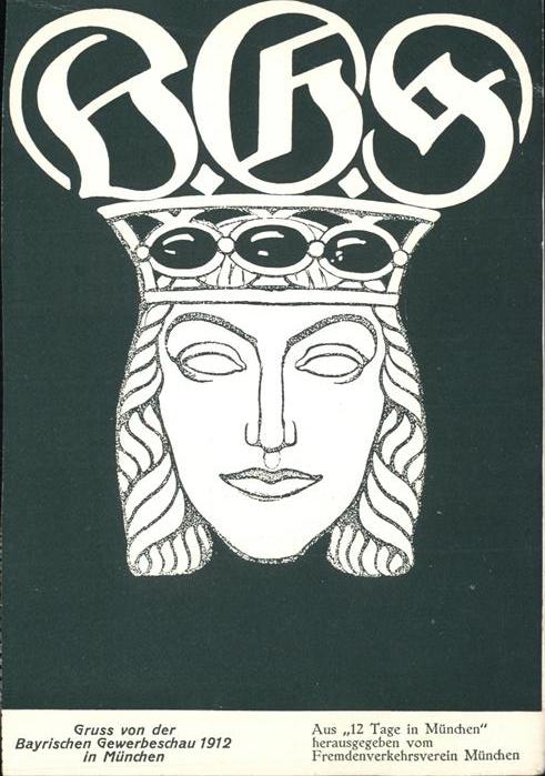 Muenchen Bayrische Gewerbeschau 1912 12 Tag in M