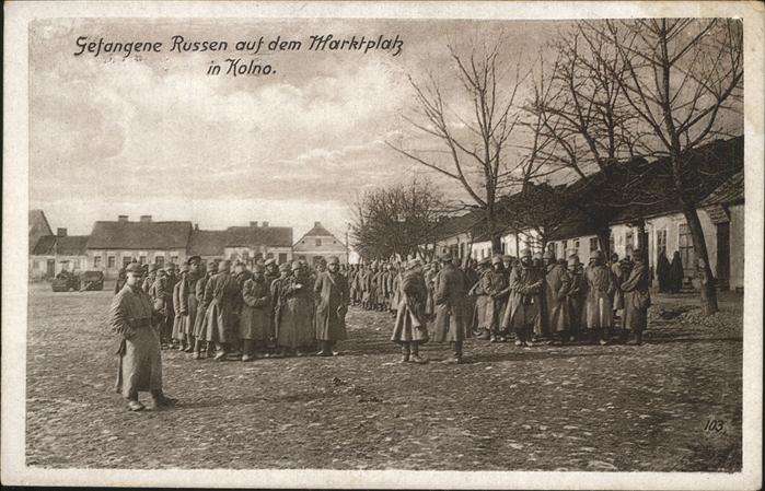 Kolno Marktplatz Gefangene Russen