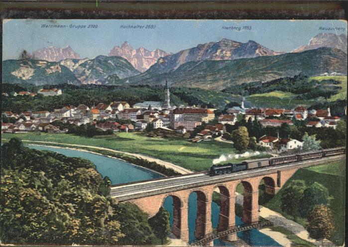Traunstein Oberbayern Eisenbahn Viadukt