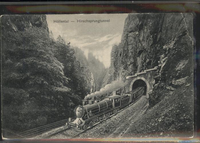 Hoellental Schwarzwald Hirschsprungtunnel Eisenbahn