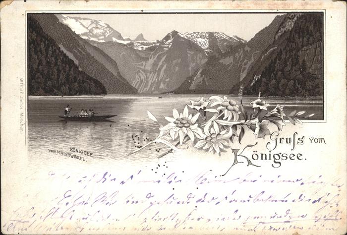Koenigssee Edelweiß Boot Malerwinkel
