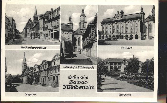Bad Windsheim Kurhaus Rathaus St. Kilianskirche Rothe