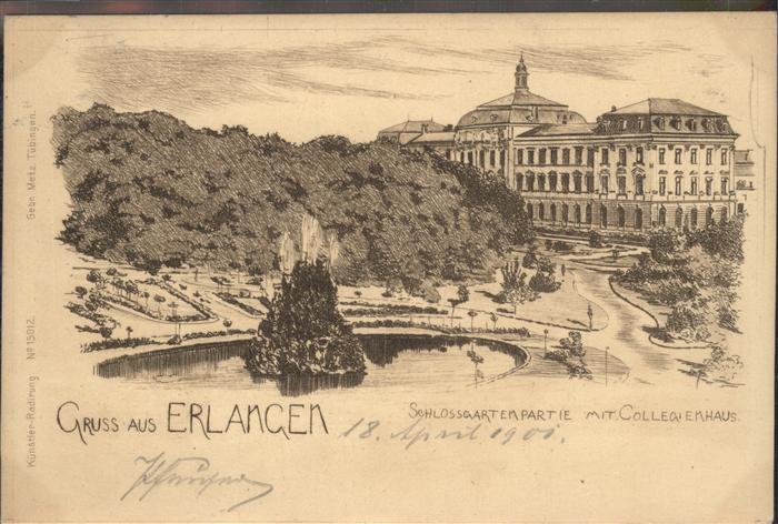 Erlangen Schlossgarten Partie Collegienhaus
