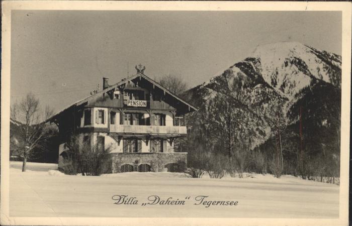 Tegernsee Bayern Villa Daheim Winter Pension