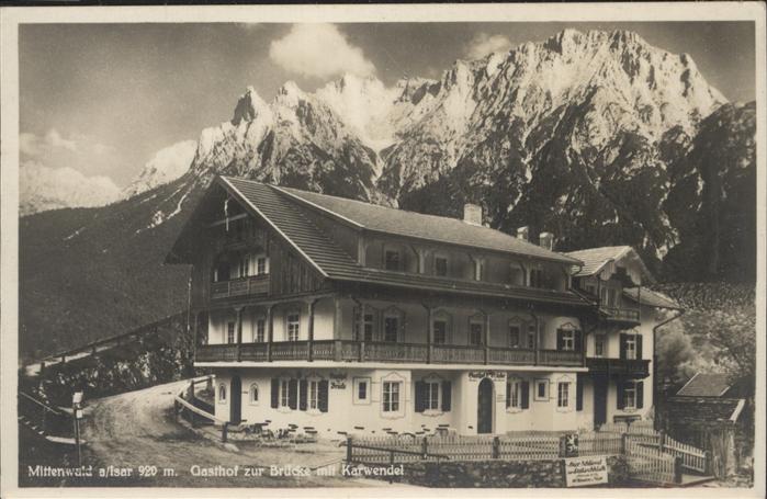 Mittenwald Karwendel Tirol Gasthof z. Brücke Karwendel