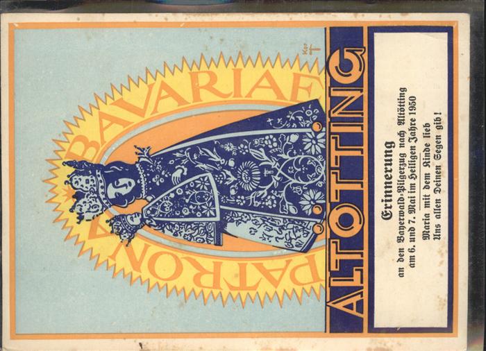 ALToeTTING Bayern Erinnerung Pilgerzug Heiligenbild