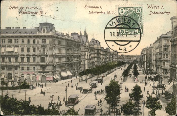 Wien Hoel de France Sühnhaus Schottenring St