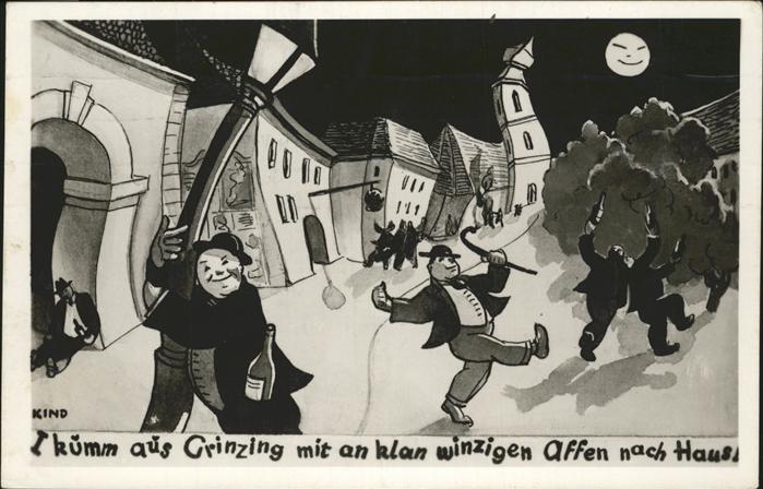 Grinzing Wien Karrikatur