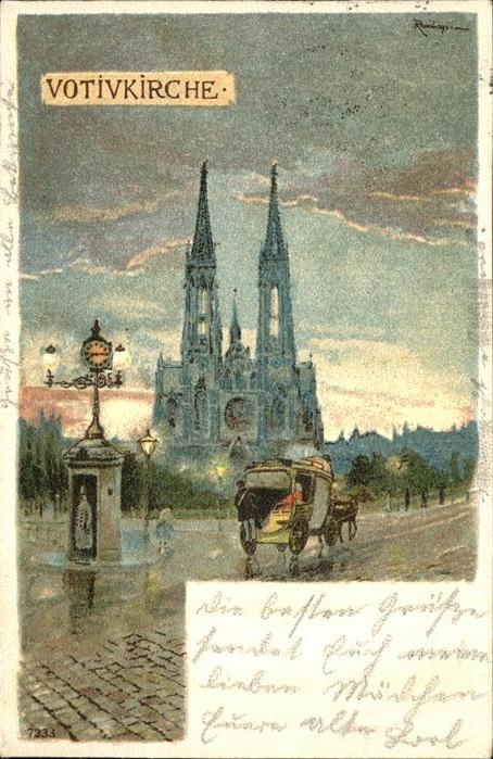 Wien Votivkirche Pferdekutsche