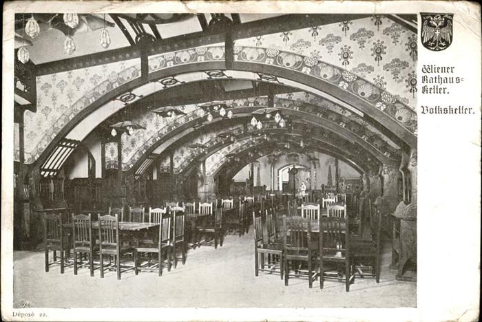 WIEN AT Rathaus Keller Volkstheater Wappen