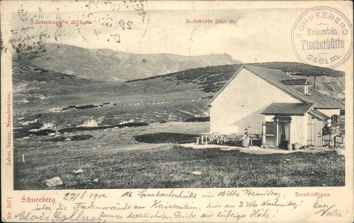 Schneeberg Oesterreich Damböckhaus Fischerhütte