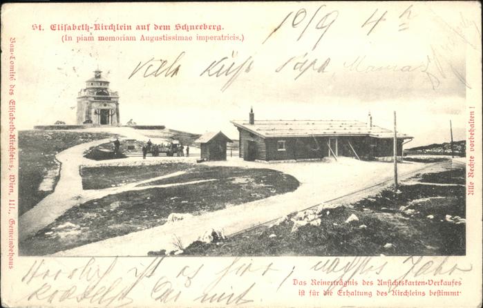 Schneeberg Oesterreich St. Elisabeth Kirchlein