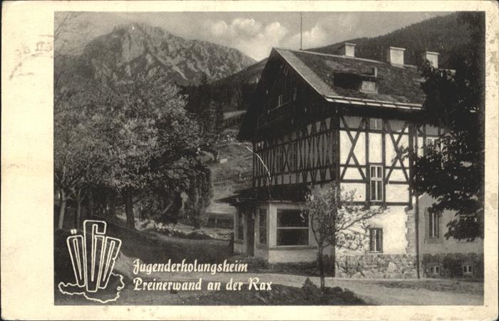 Rax Jugenderholungsheim Preinerwand