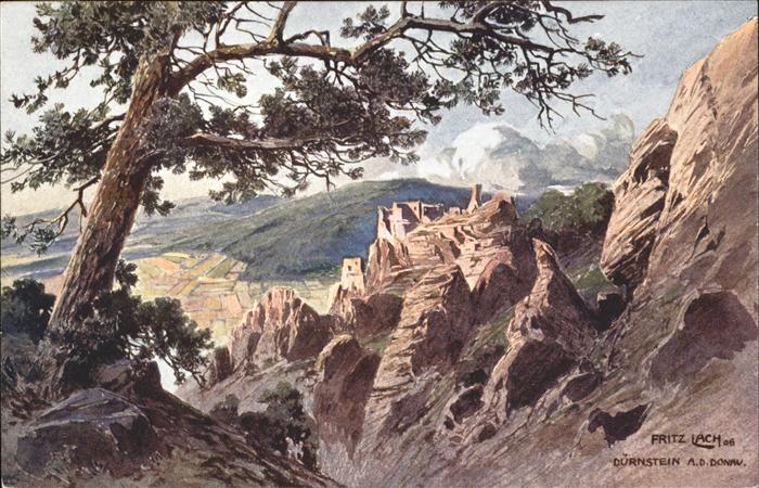Duernstein Wachau Fritz Lach Künstlerkarte