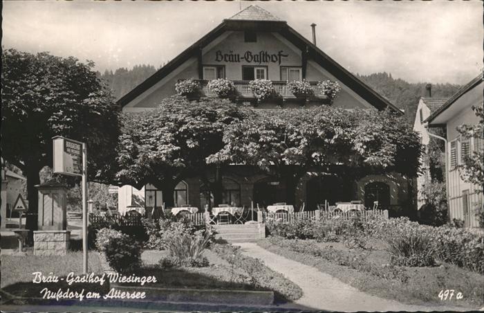 Nussdorf Attersee Bräu Gasthof Wiesinger