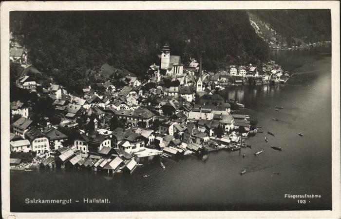 Hallstatt Austria Flugaufnahme