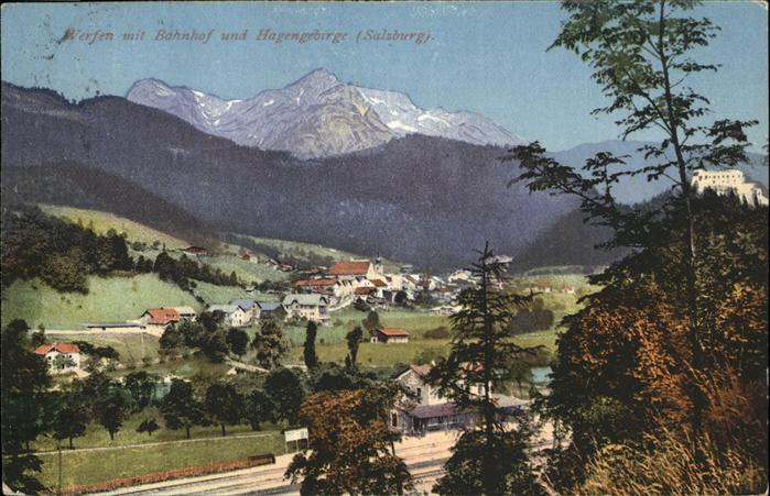 Werfen Salzburg Teilansicht Werfen Bahnhof Hagengebirge