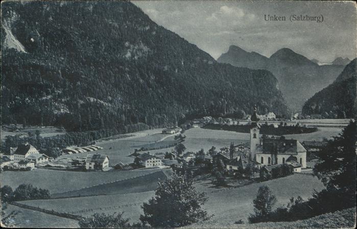 Unken Teilansicht Unken Kirche Saalachtal Ste