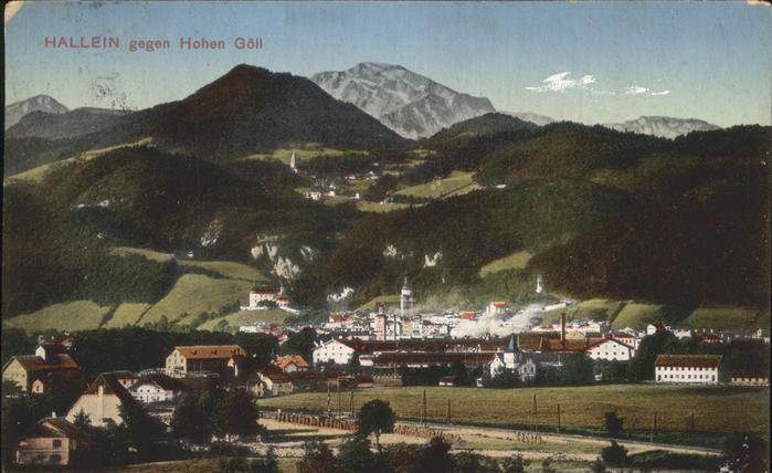Hallein Teilansicht Hallein gegen den Hohen Göl
