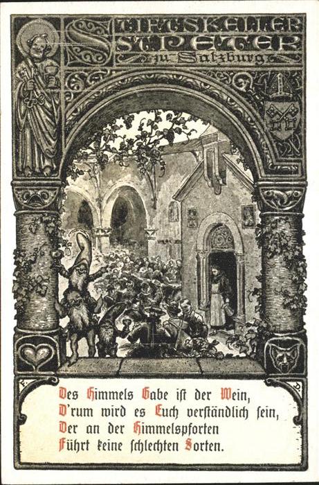 SALZBURG  AT Stift St. Peter Stiftskeller Kuenstlerkarte